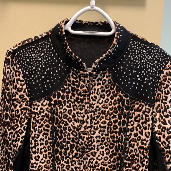 Leopard print fashion glitter jacket - Picture 2 of 5